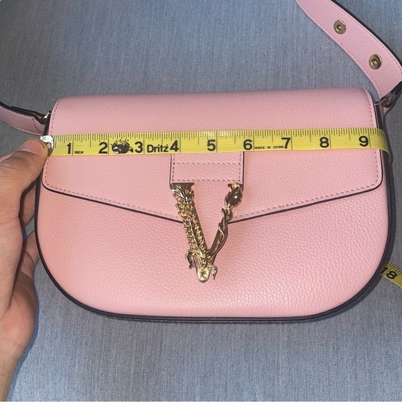 Pink🔥Versace Saddle bag Crossbody Shoulder bag satchel purse La Medusa bag - Picture 9 of 16